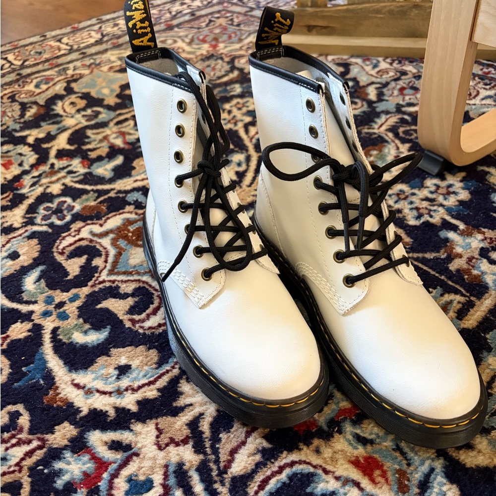 White Leather Dr. Martens